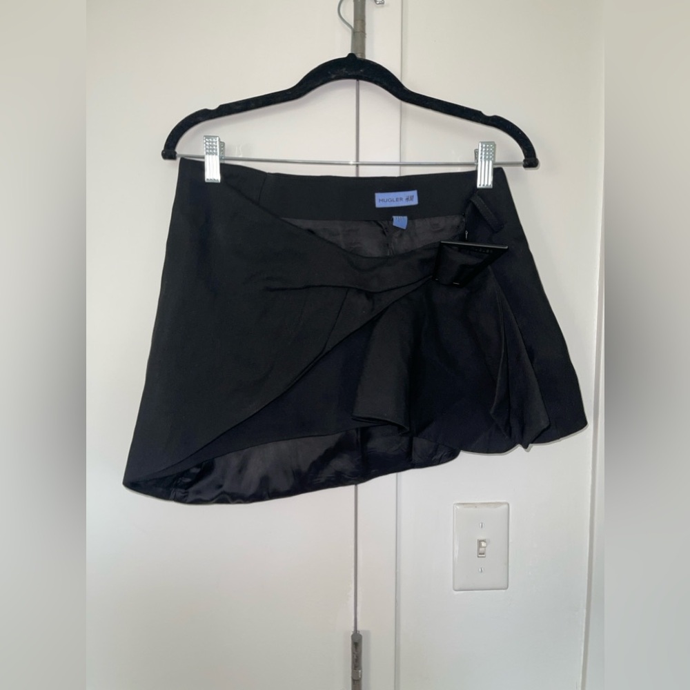 Mugler x H&M skirt wool mini skirt